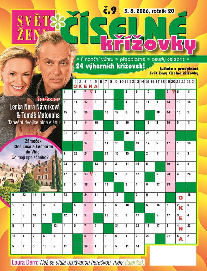 titulní strana časopisu Svět ženy číselné křížovky a jeho předplatné