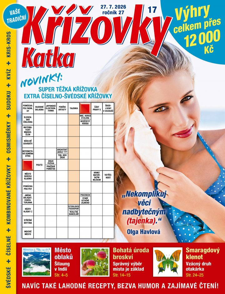 titulní strana časopisu Katka Křížovky a jeho předplatné