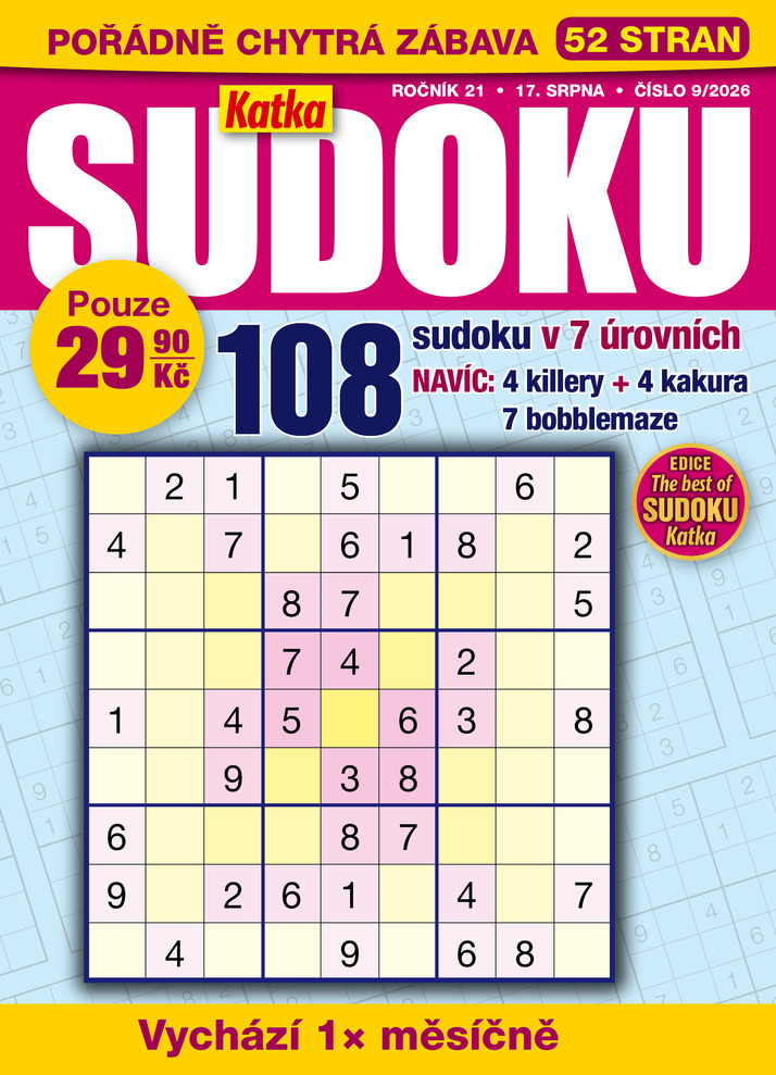 titulní strana časopisu Katka Sudoku a jeho předplatné