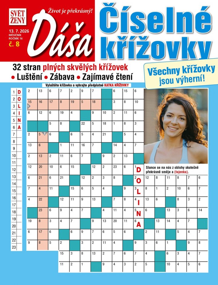 titulní strana časopisu Dáša Číselné křížovky a jeho předplatné