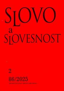 obálka časopisu Slovo a slovesnost