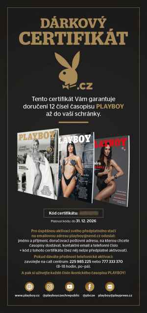dárek k předplatnému časopisu Playboy