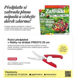 dárek k předplatnému časopisu Zahrada prima nápadů