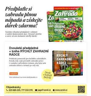dárek k předplatnému časopisu Zahrada prima nápadů